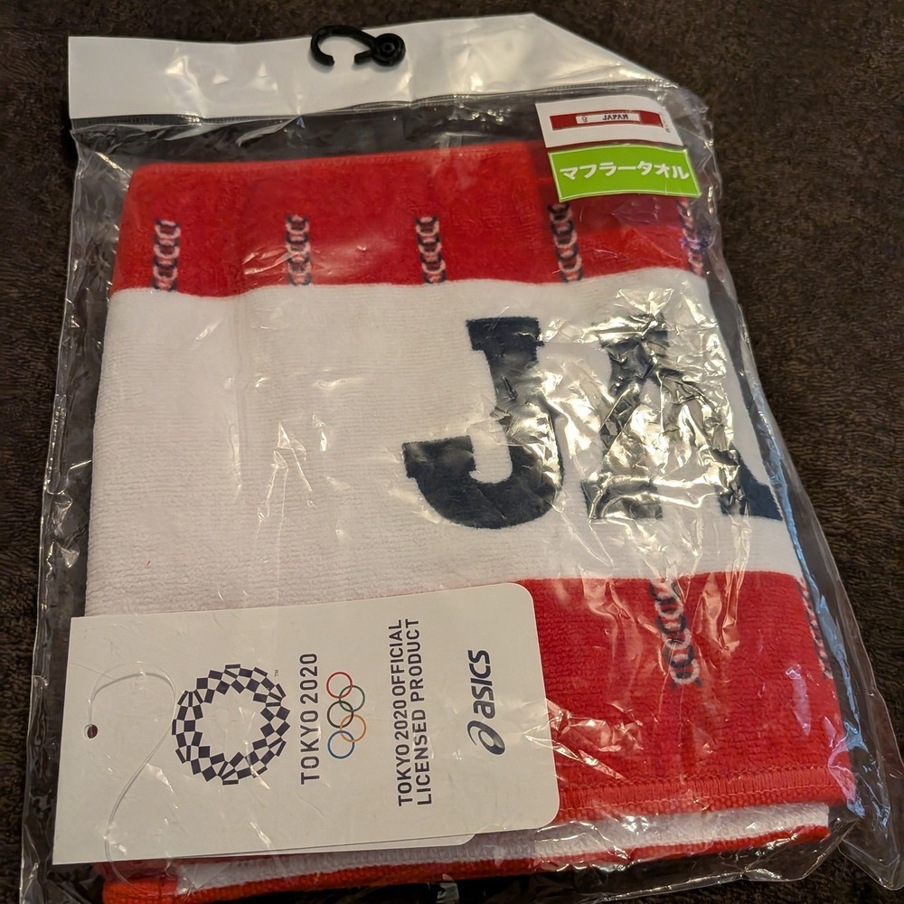 Asics Tokyo 2020 Olympics‎ Japan Replica Collection Muffler Towel Red White NEW